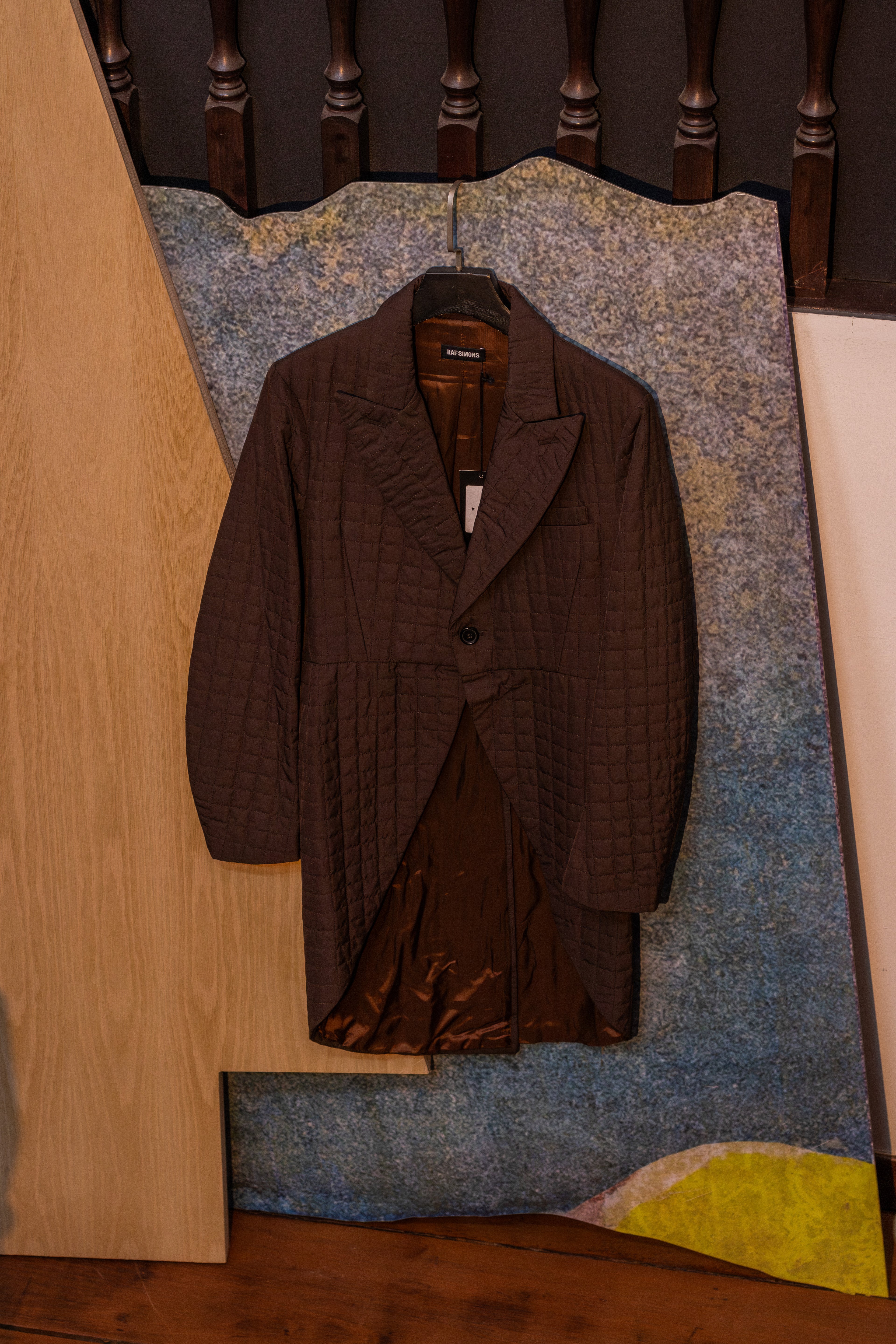 AW12 Raf Simons “Run Fall Run” Quilted Morning Coat