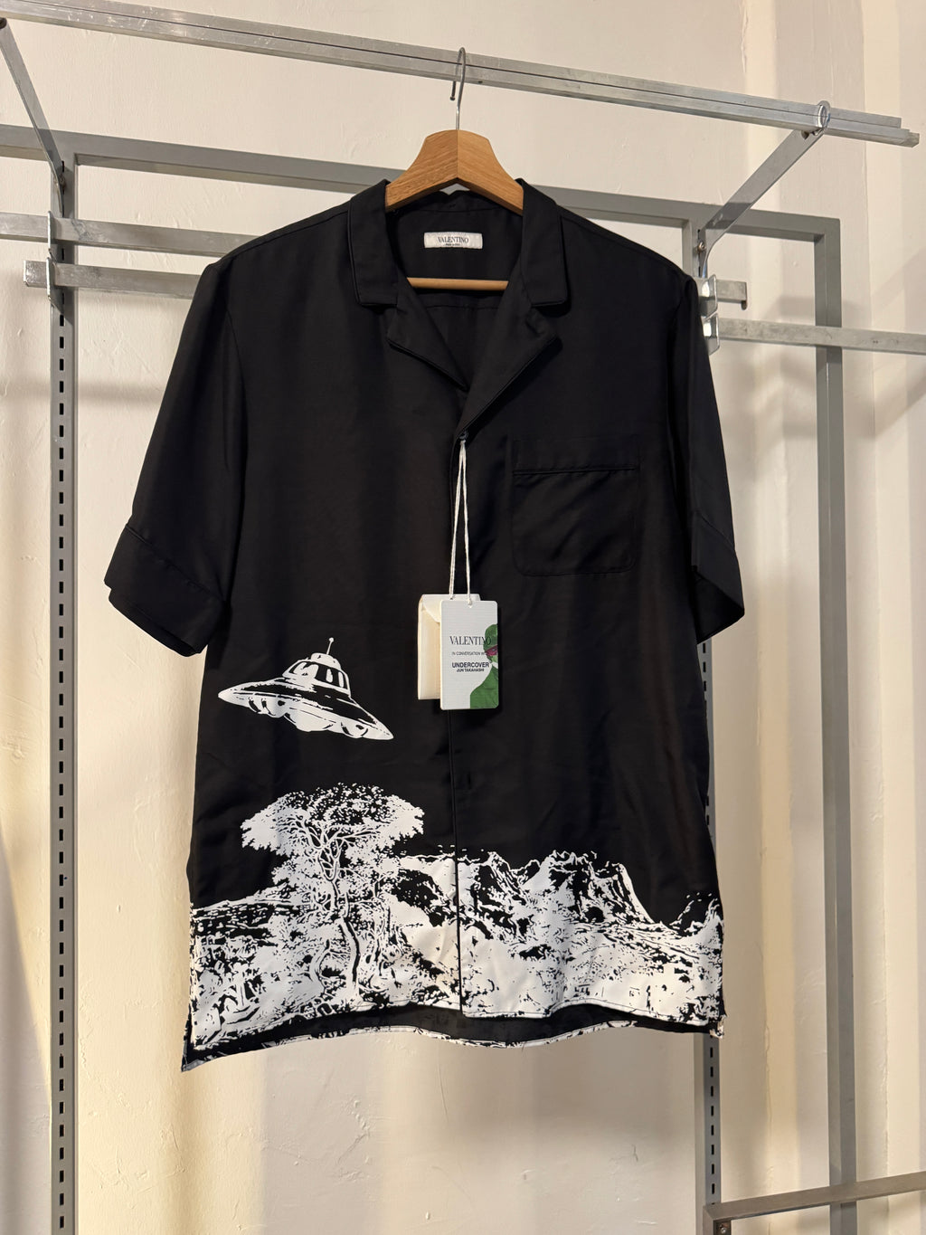 AW19 Undercover x Valentino “Time Traveller” Silk Shirt