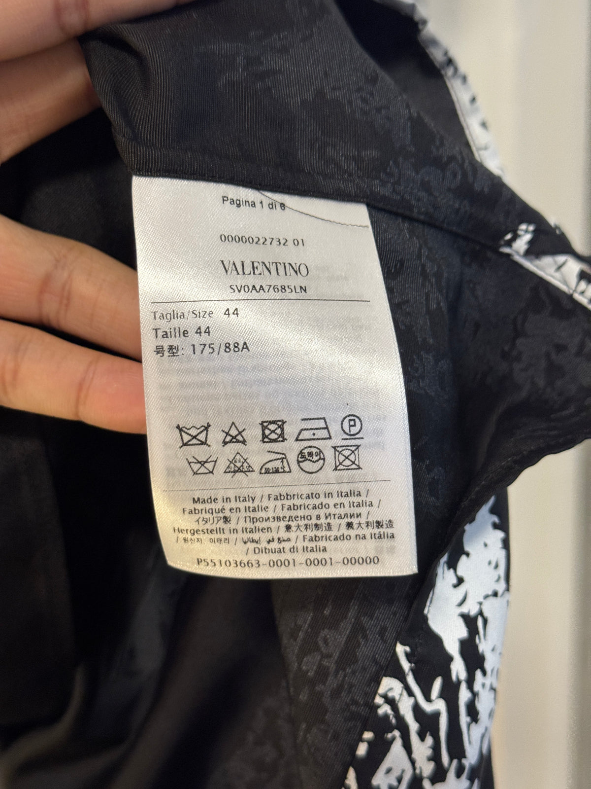 AW19 Undercover x Valentino “Time Traveller” Silk Shirt
