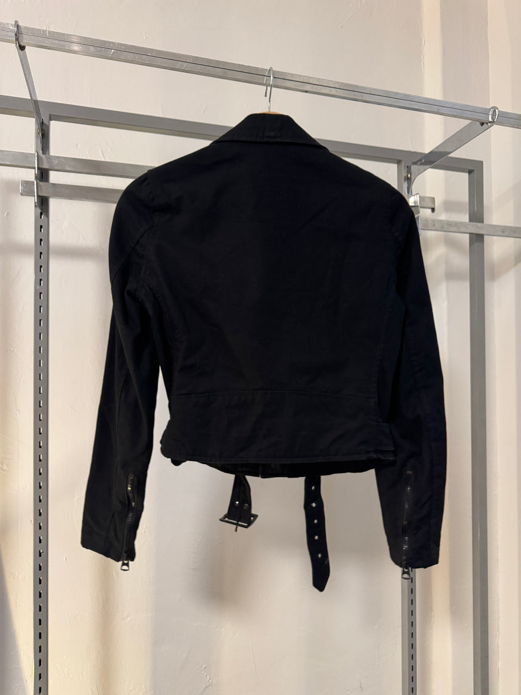 SS13 Y's x Schott NYC Lambskin Perfecto Cropped Double Rider Jacket