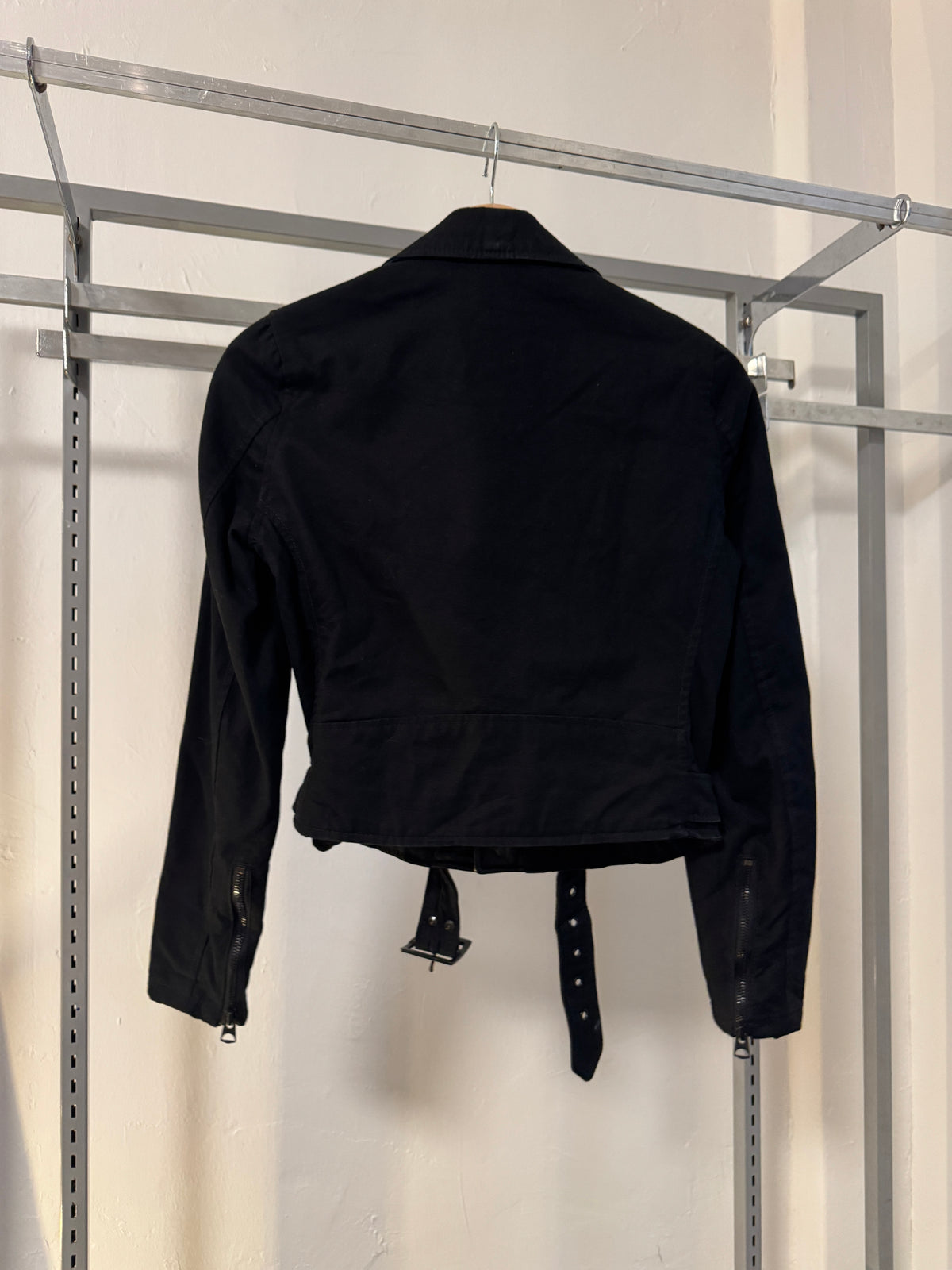 SS13 Y's x Schott NYC Lambskin Perfecto Cropped Double Rider Jacket