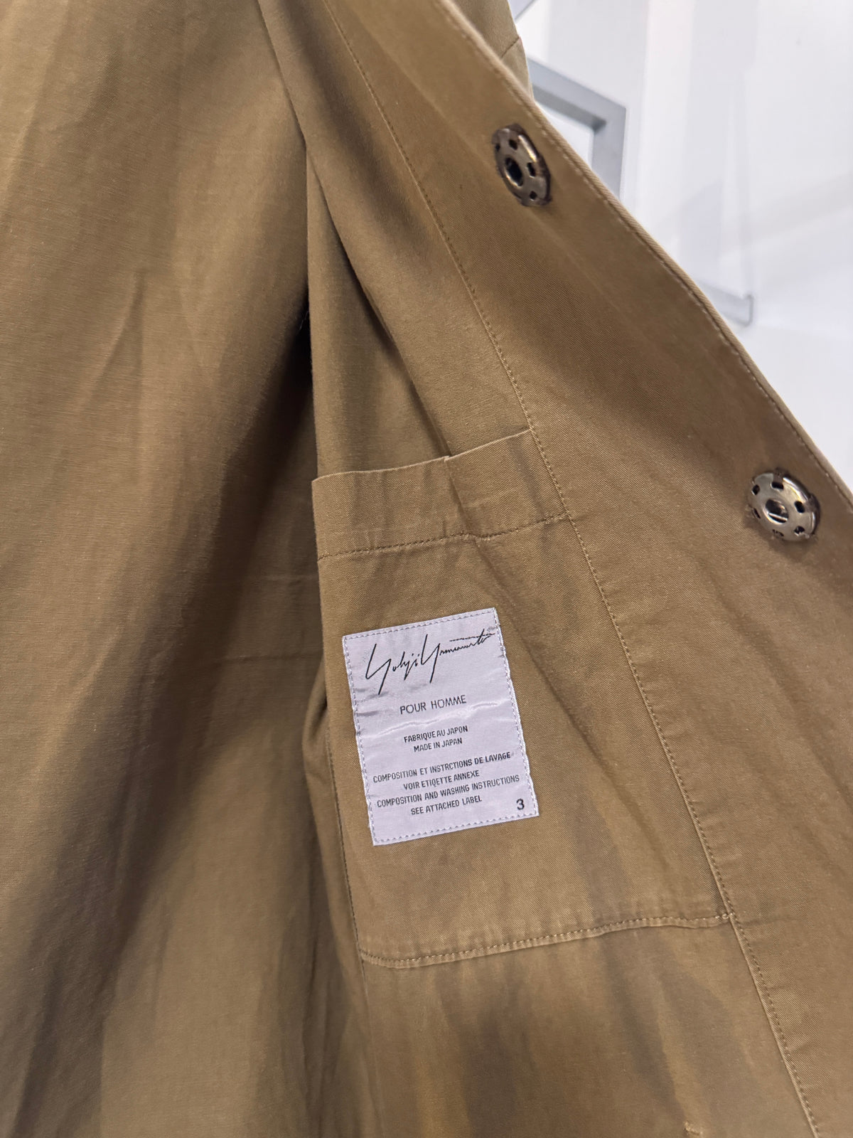 SS02 Yohji Yamamoto Pour Homme Snap Button Oversized Blouson
