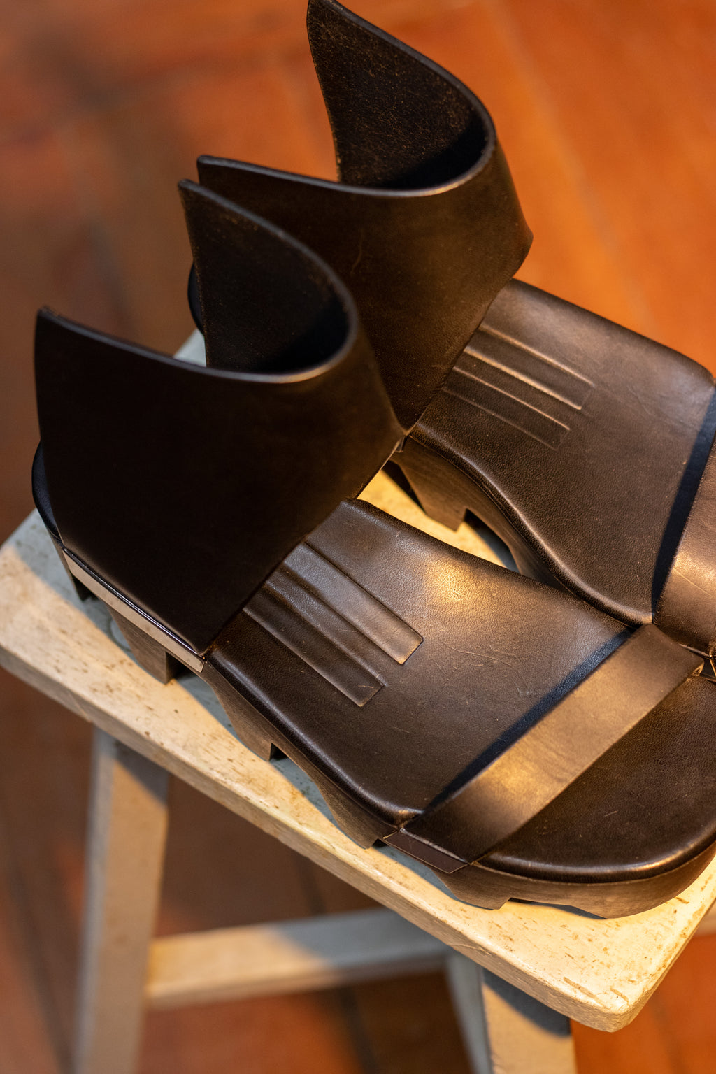SS15 Rick Owens “Faun” Geta Clog Platform Sandals