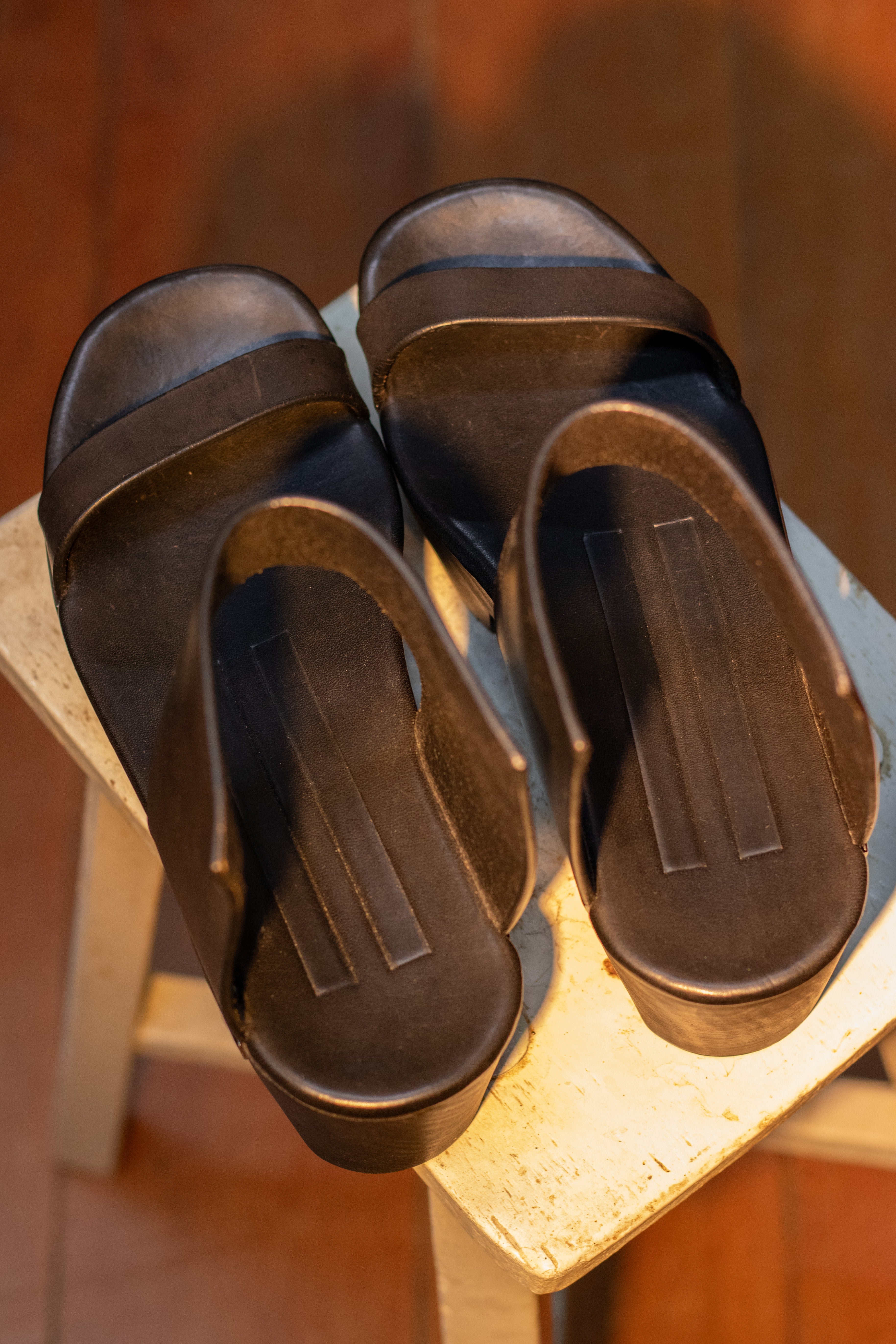 SS15 Rick Owens “Faun” Geta Clog Platform Sandals