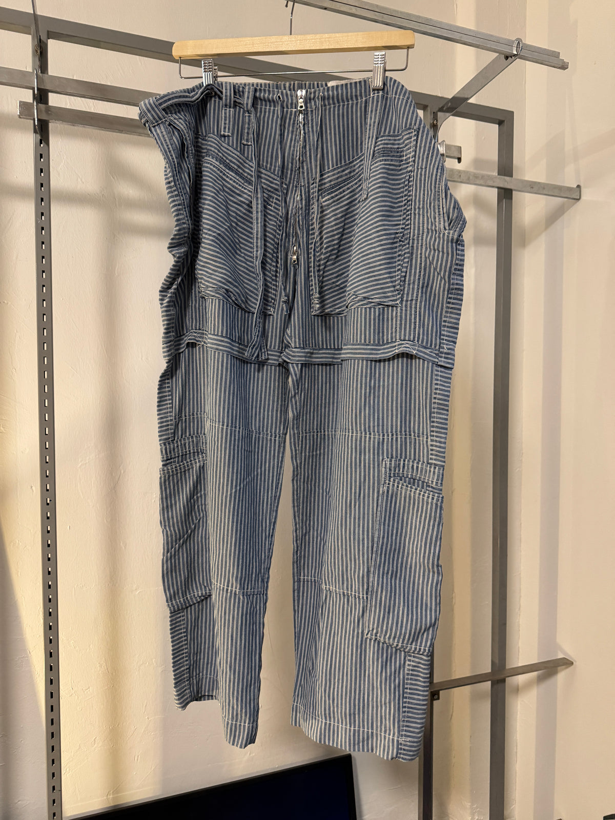 SS02 Balenciaga Oversized Stripe Utility Cargo Pants