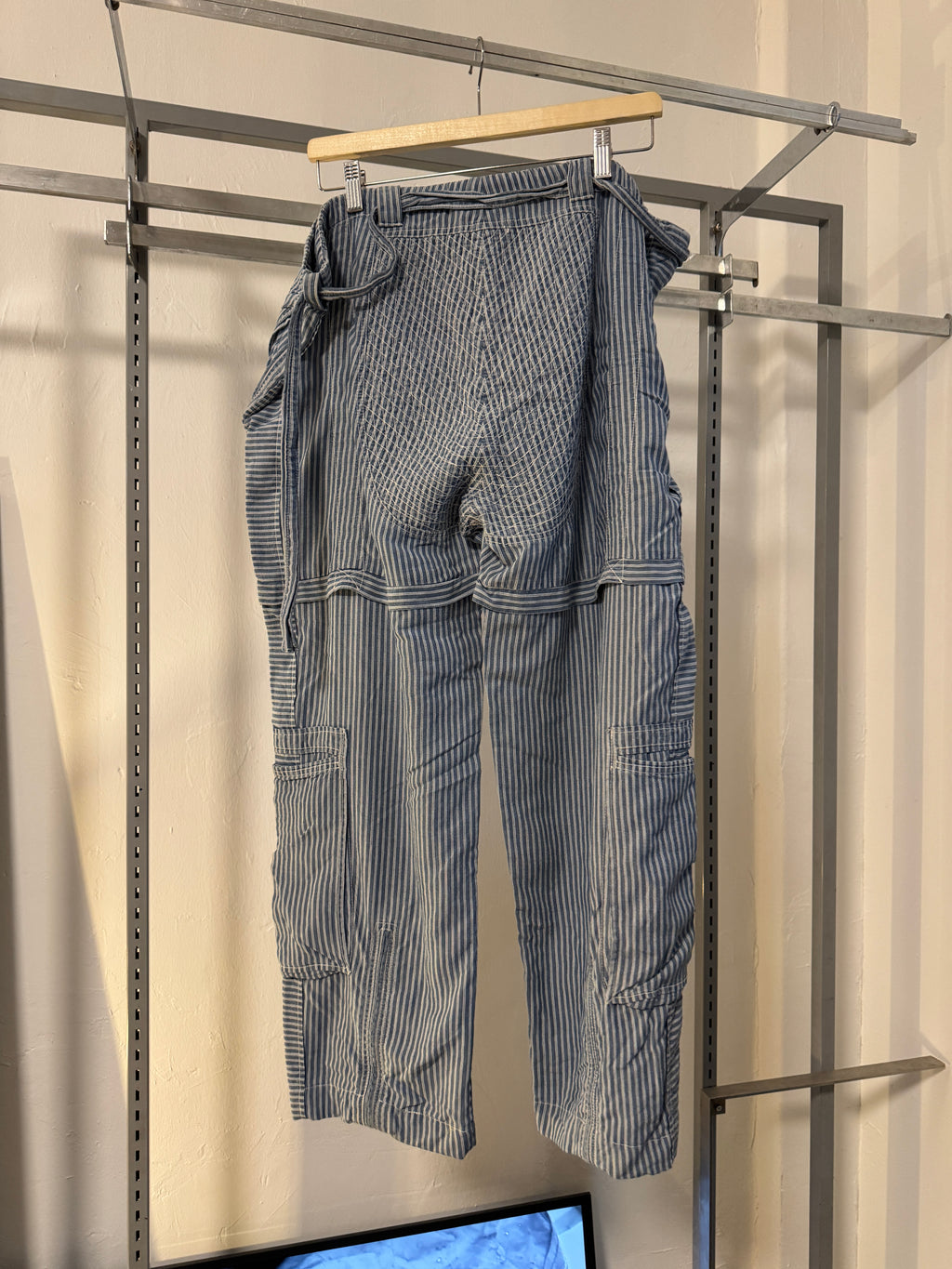 SS02 Balenciaga Oversized Stripe Utility Cargo Pants