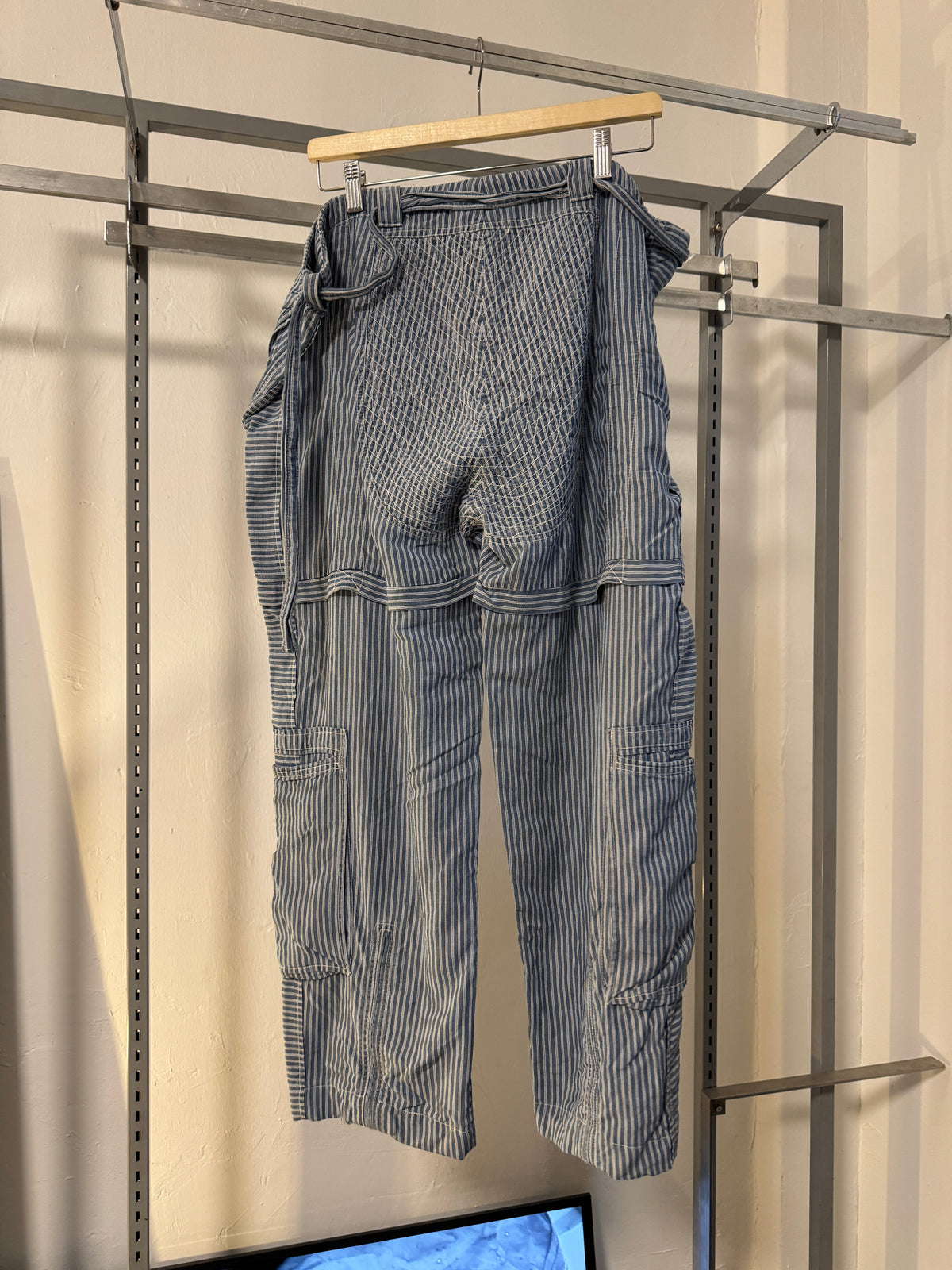 SS02 Balenciaga Oversized Stripe Utility Cargo Pants