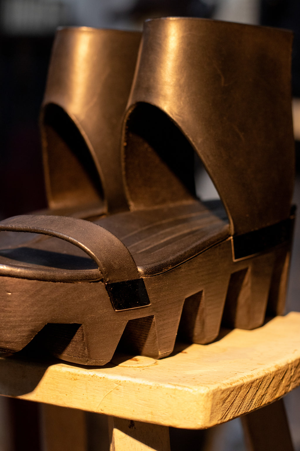 SS15 Rick Owens “Faun” Geta Clog Platform Sandals