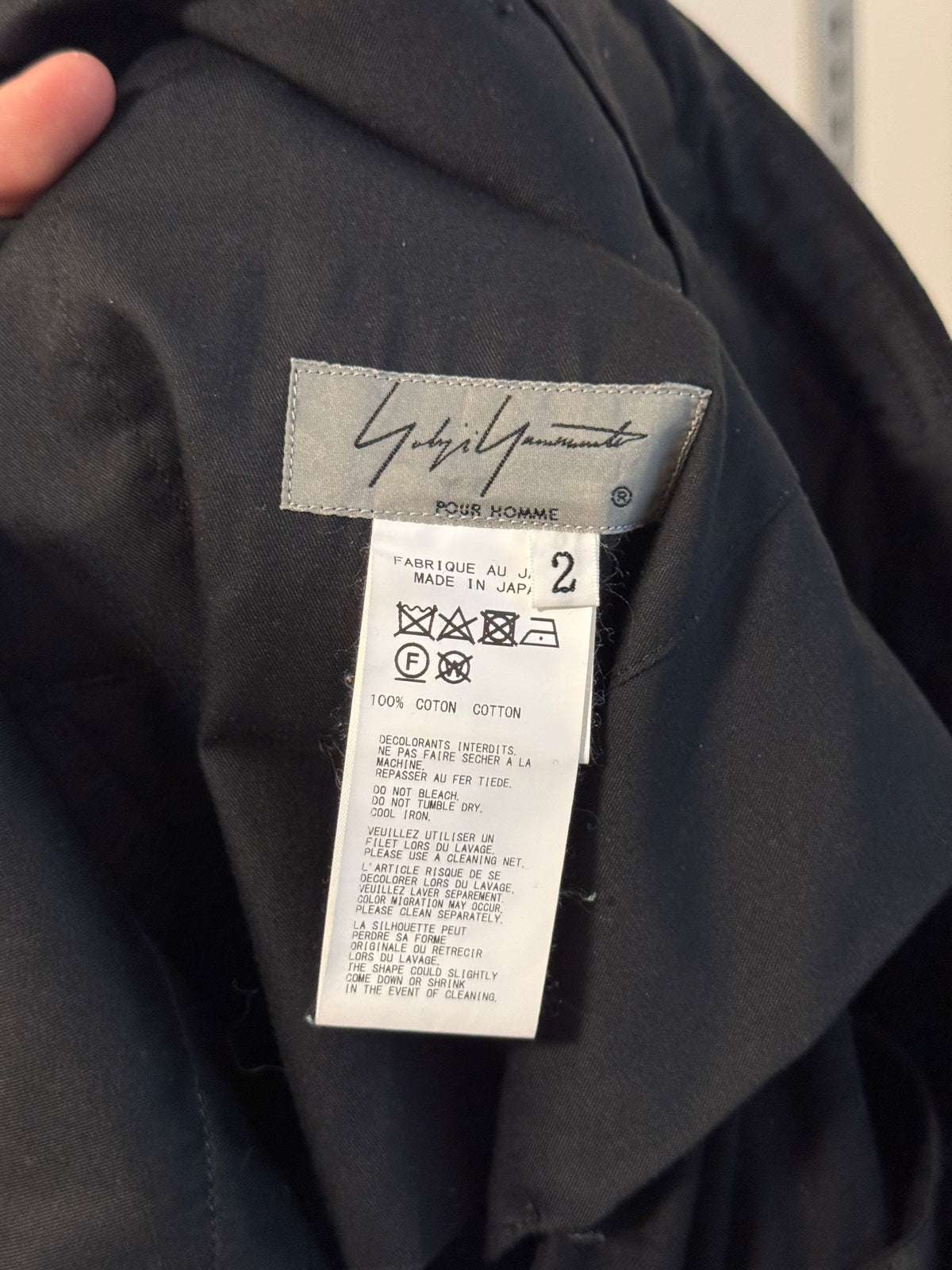 AW19 Yohji Yamamoto Pour Homme Oversized Cargo Pants