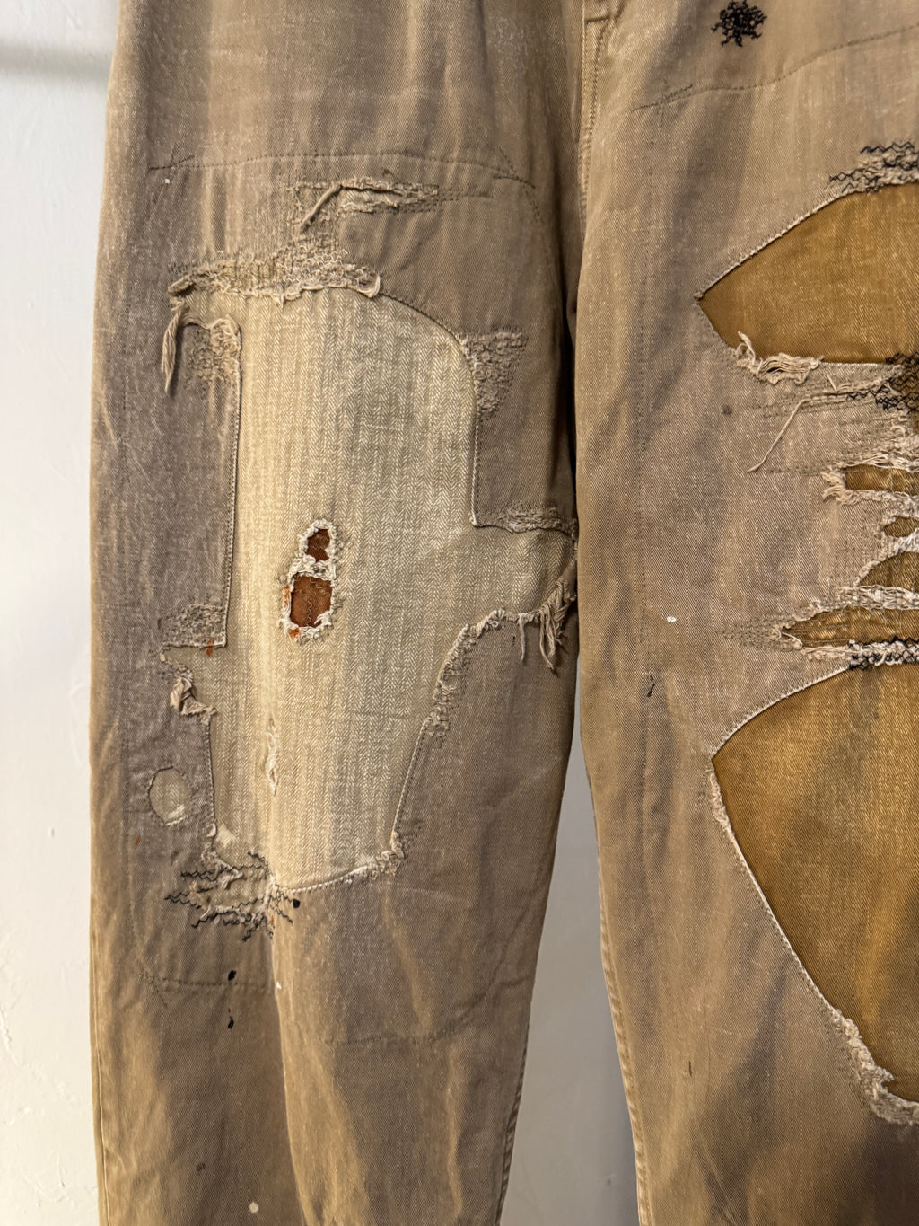 Kapital Kountry Brown Karagi High Waist Nim Pants (Lumberjack Damage)
