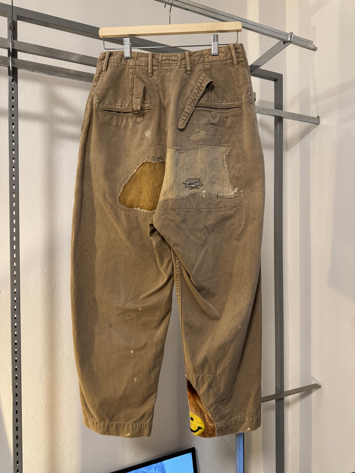Kapital Kountry Brown Karagi High Waist Nim Pants (Lumberjack Damage)