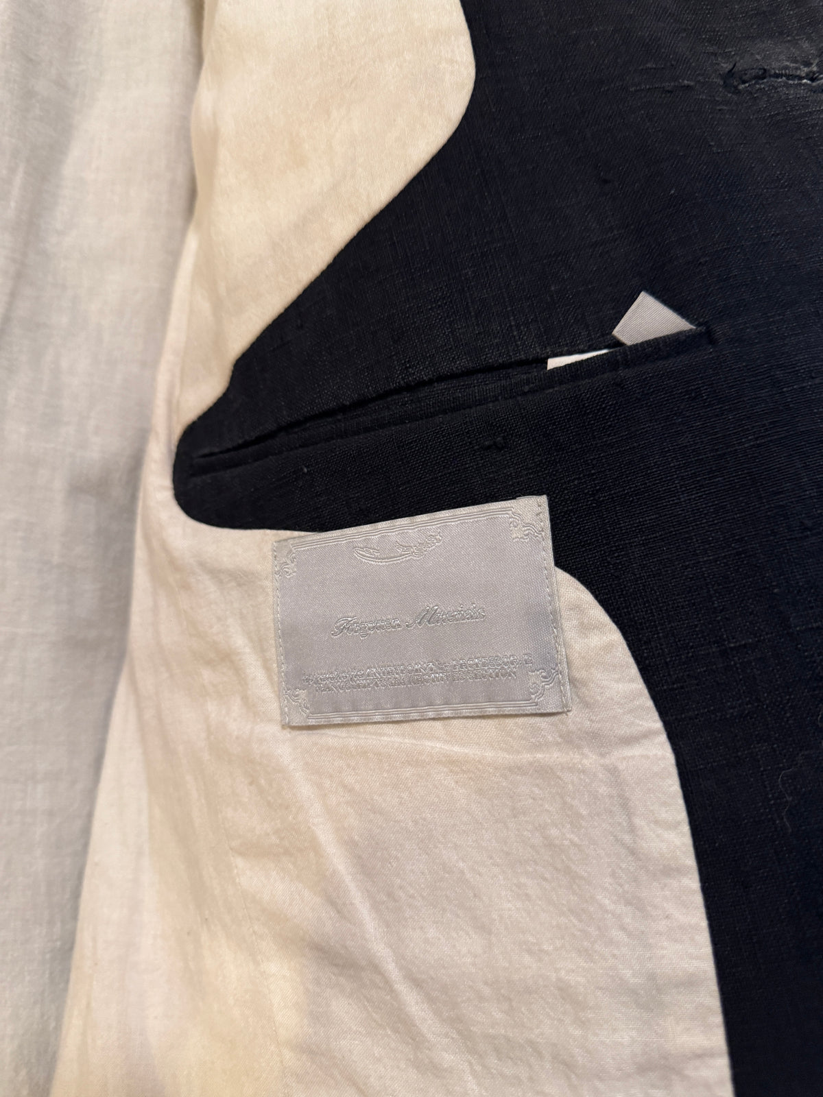 AW22 Forgotten Materials by Professor.E Raw Hem Jacket