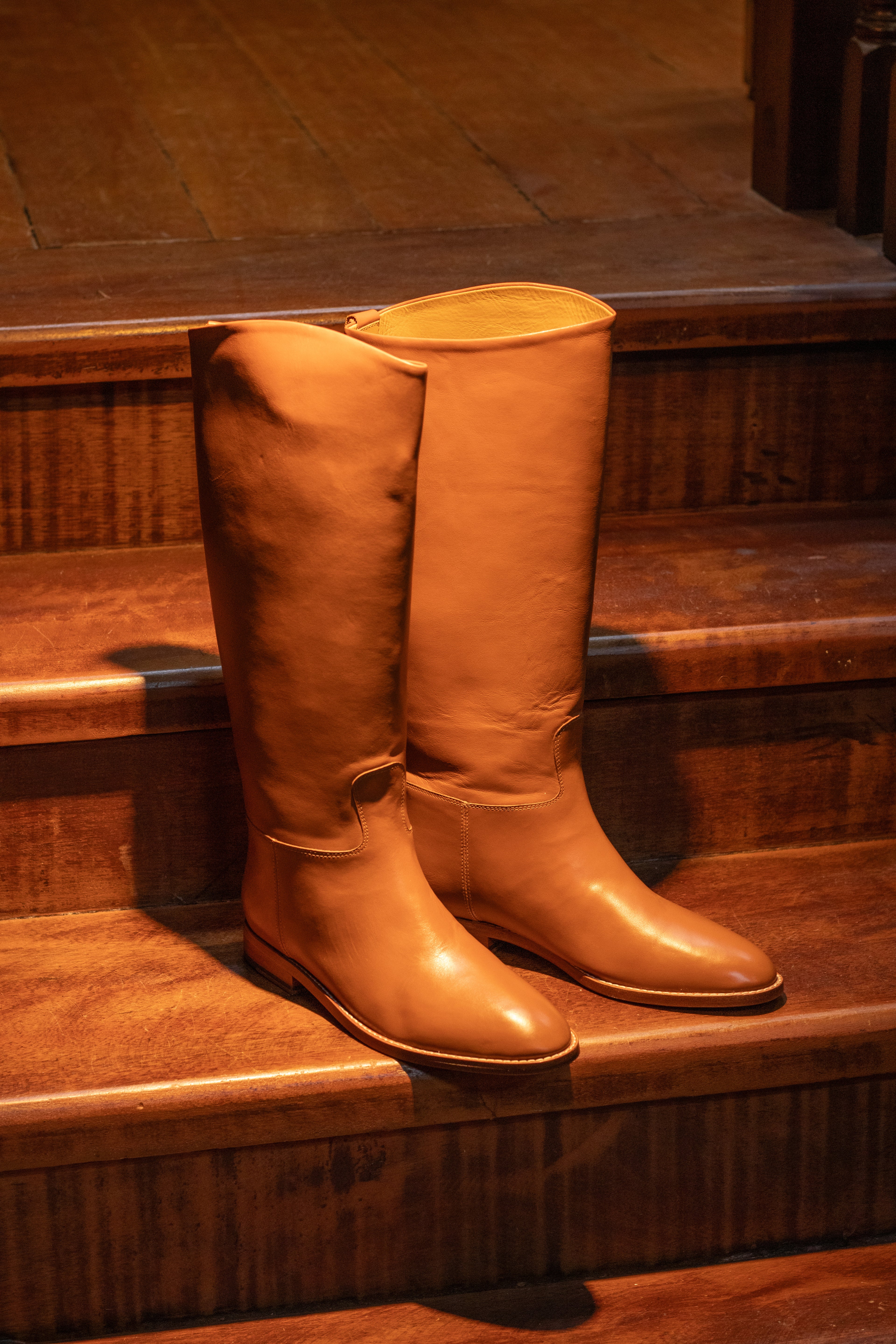 AW00 Hermes by Martin Margiela Cognac Riding Boots