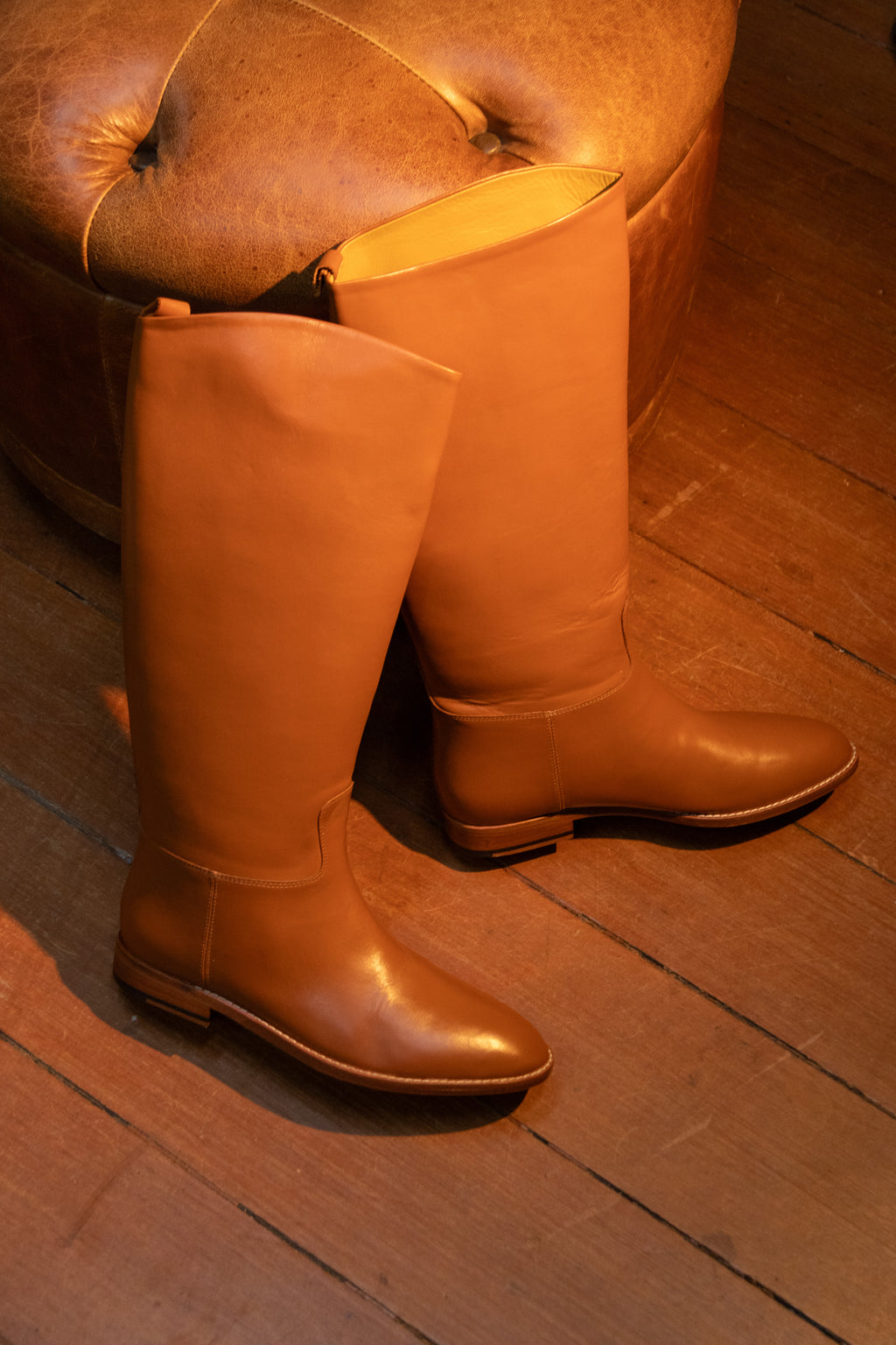 AW00 Hermes by Martin Margiela Cognac Riding Boots