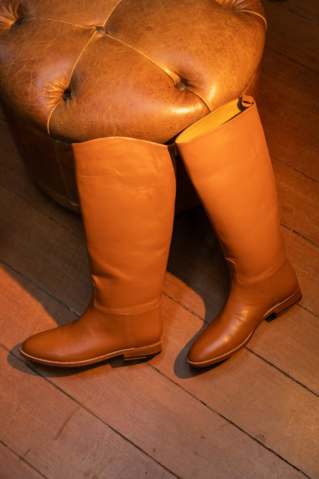 AW00 Hermes by Martin Margiela Cognac Riding Boots