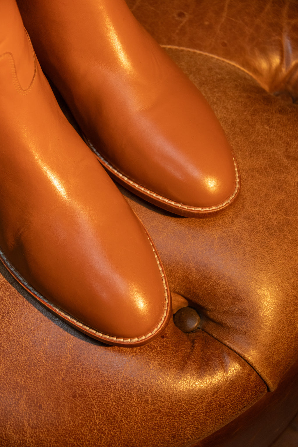 AW00 Hermes by Martin Margiela Cognac Riding Boots