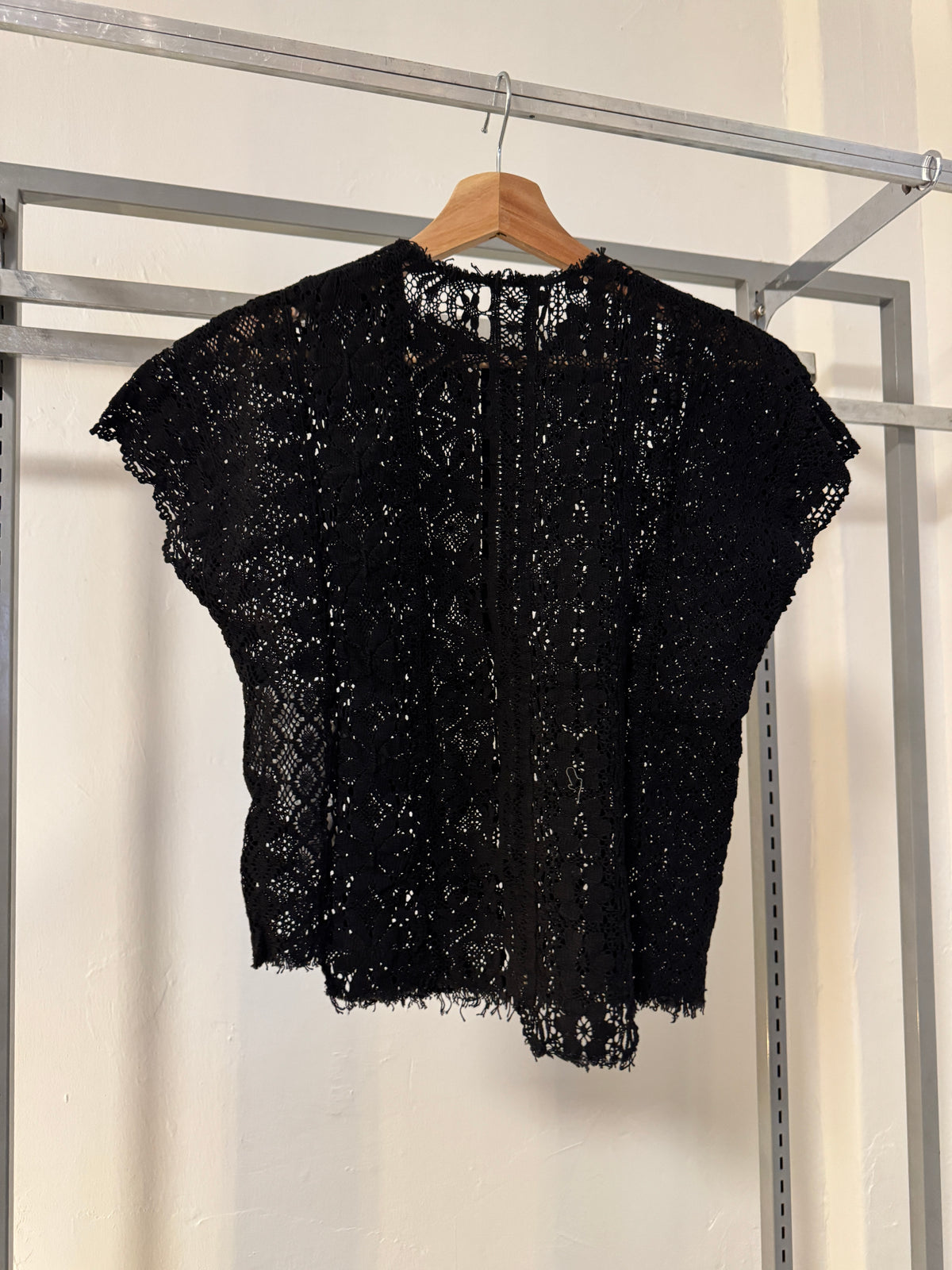 SS02 Tricot Comme Des Garcons Lace Mesh Zip Shirt