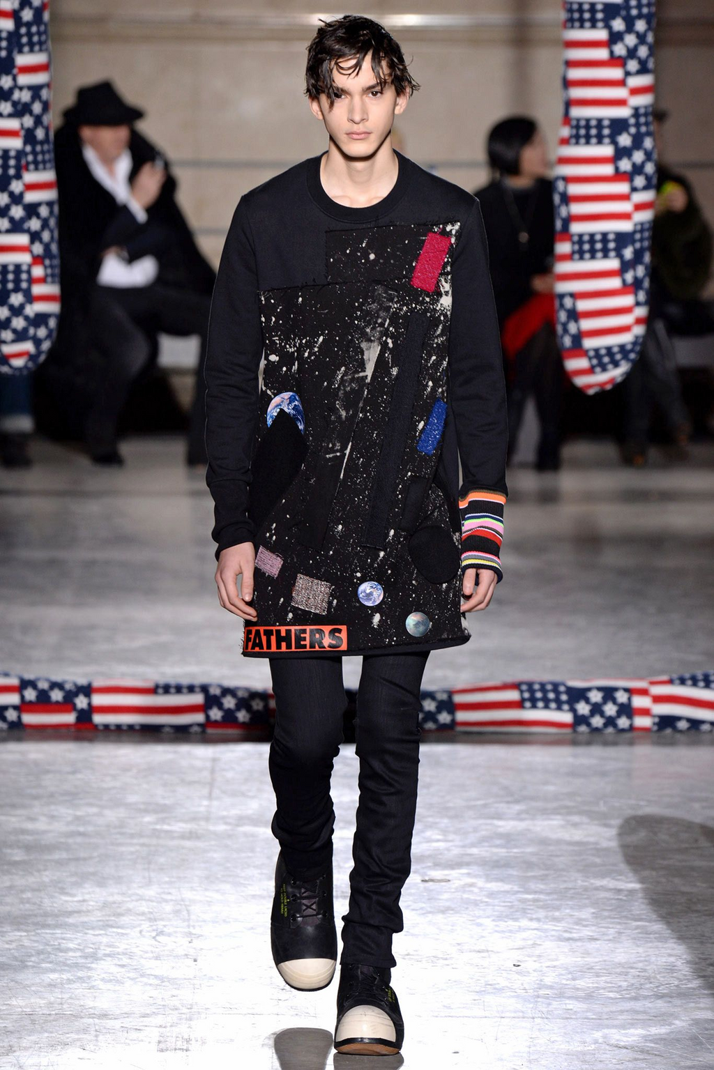 AW14 Raf Simons x Sterling Ruby Long Patchwork Sweatshirt