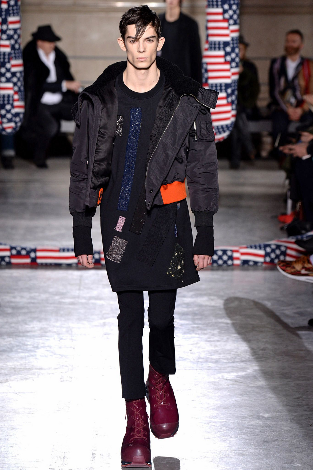 AW14 Raf Simons x Sterling Ruby Long Patchwork Sweatshirt