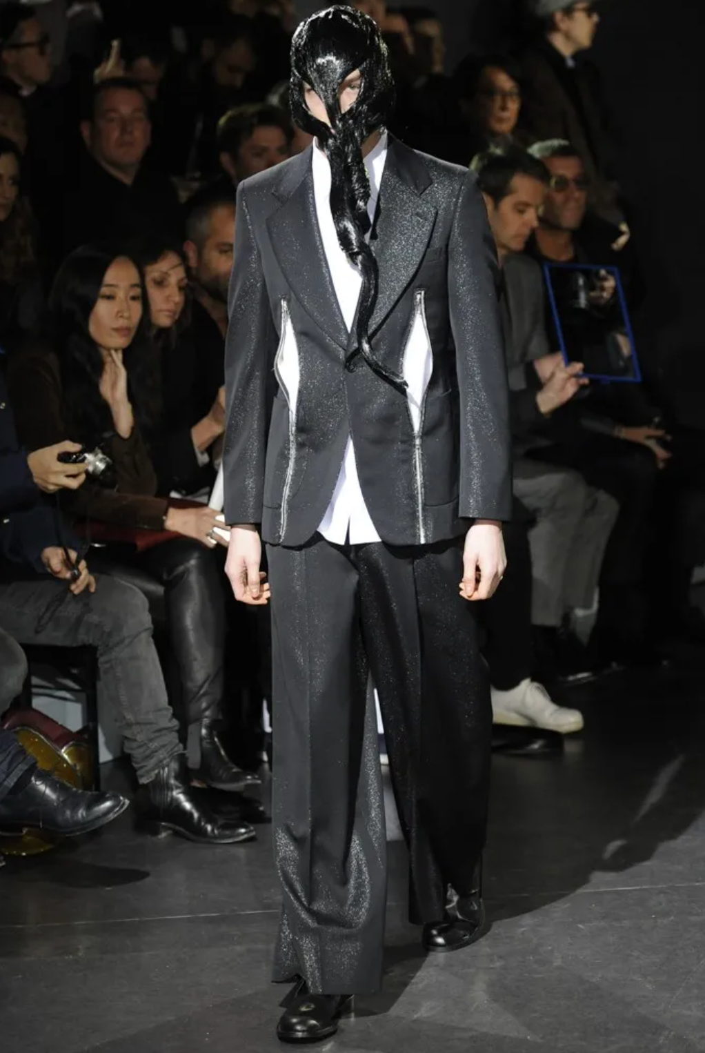 AW14 Comme Des Garcons Homme Plus "Holy" Double Front Zip Glitter Jacket