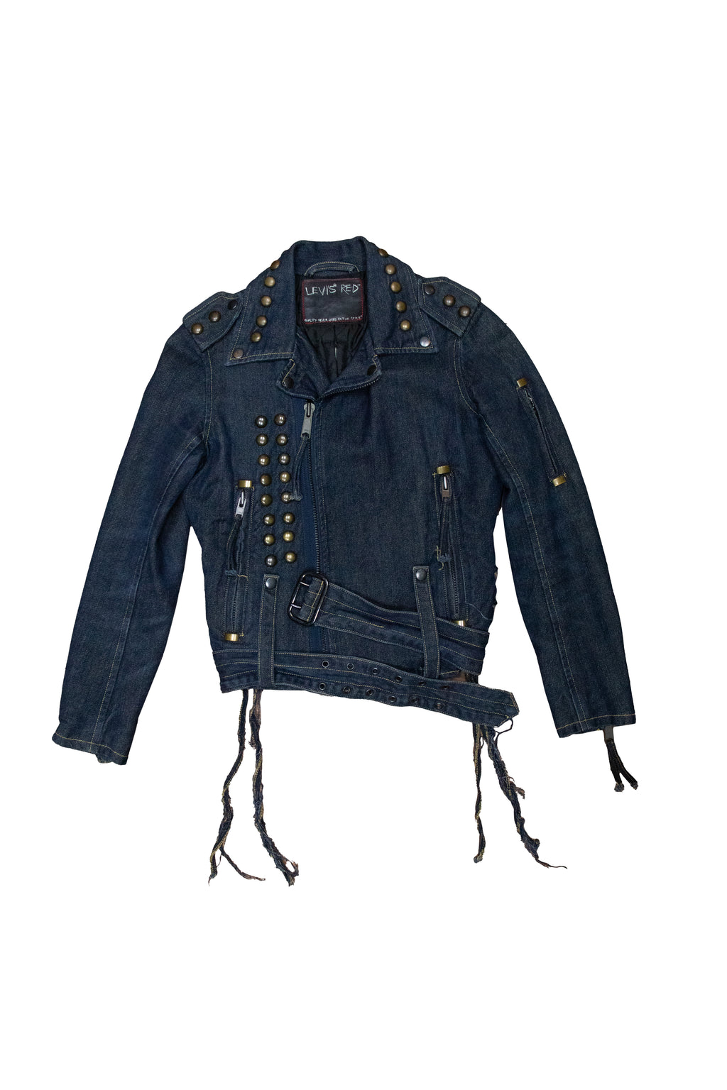 AW04 Levi’s Red Studded Biker Jacket