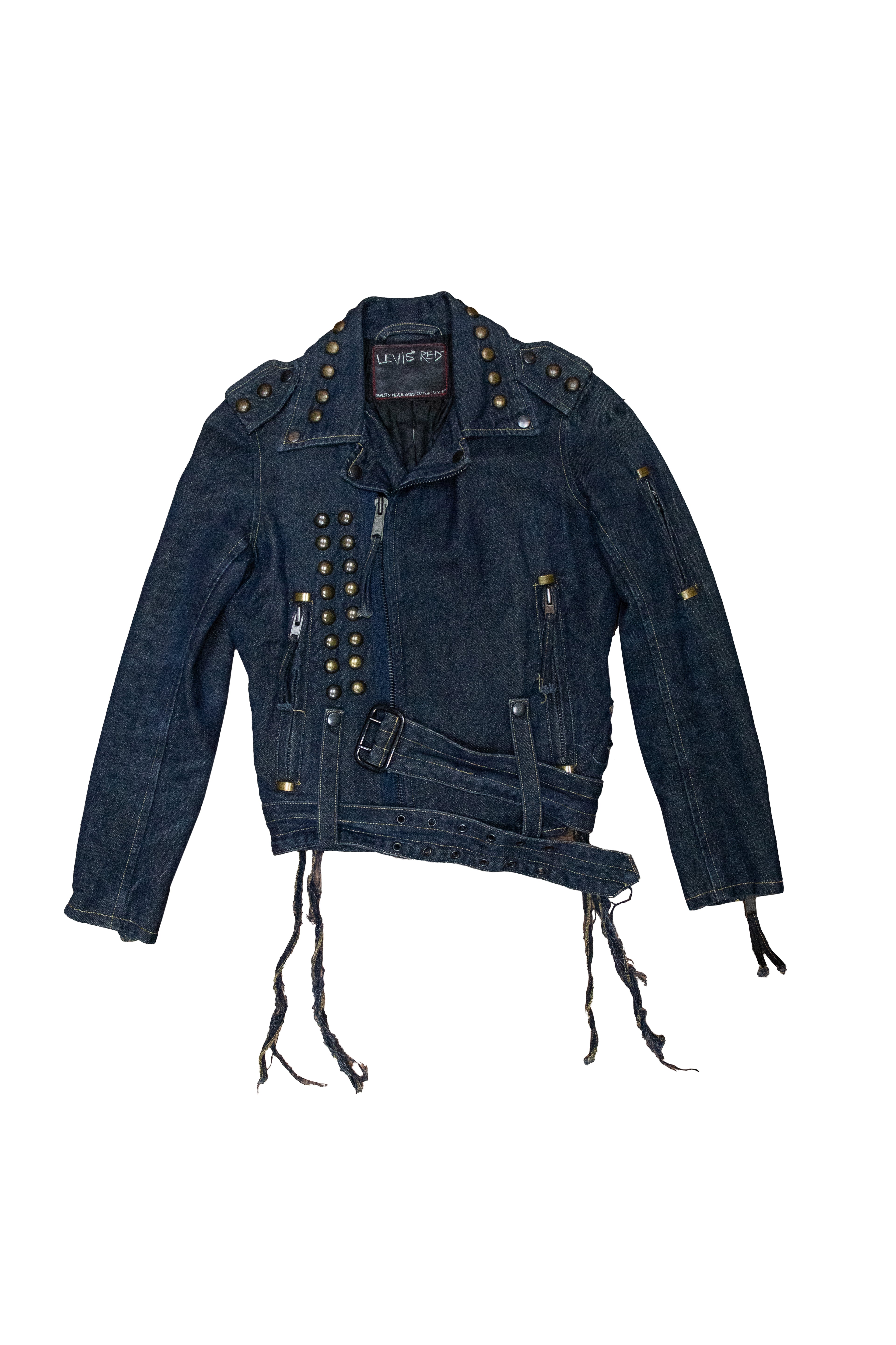 AW04 Levi’s Red Studded Biker Jacket
