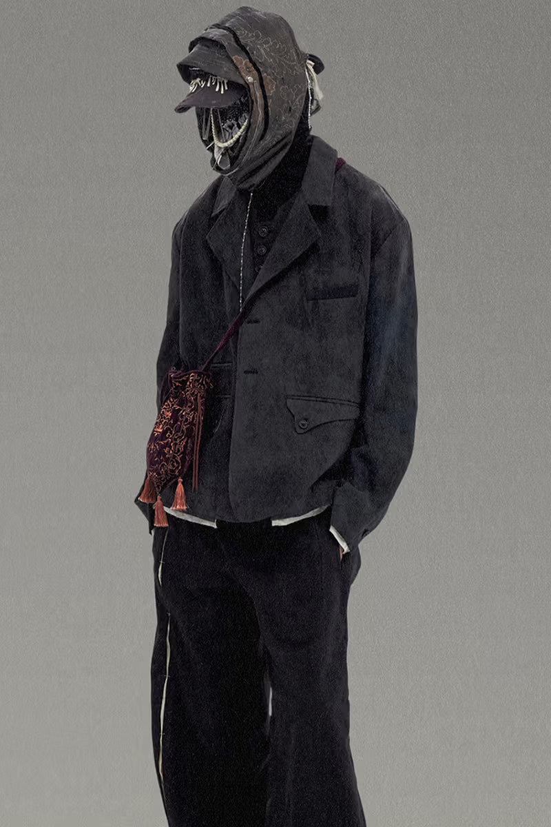 AW22 Forgotten Materials by Professor.E Raw Hem Jacket