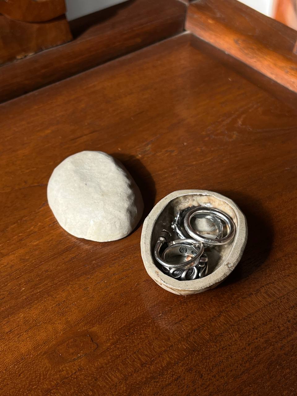 rib-indented concrete mini trays