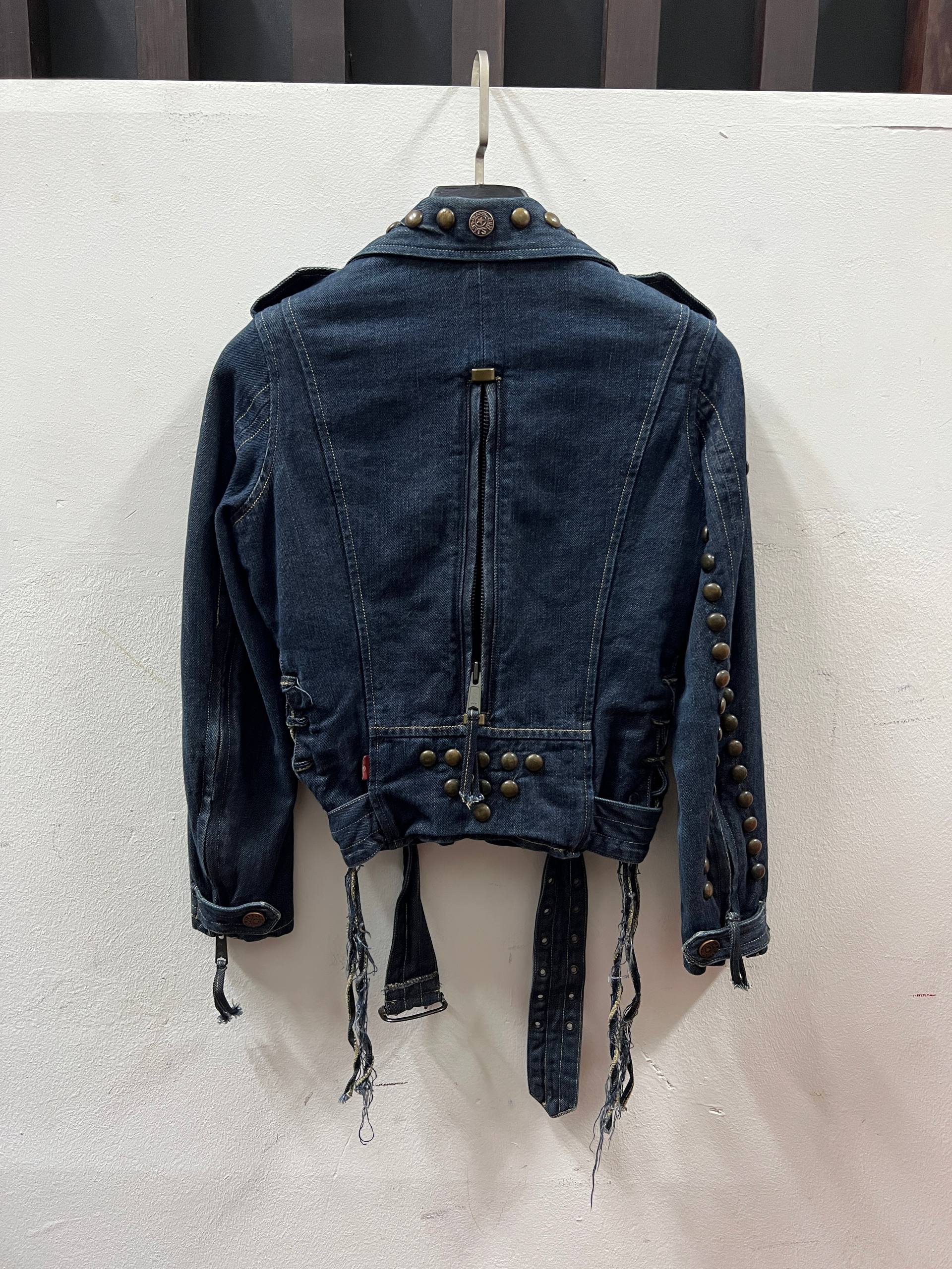 AW04 Levi’s Red Studded Biker Jacket