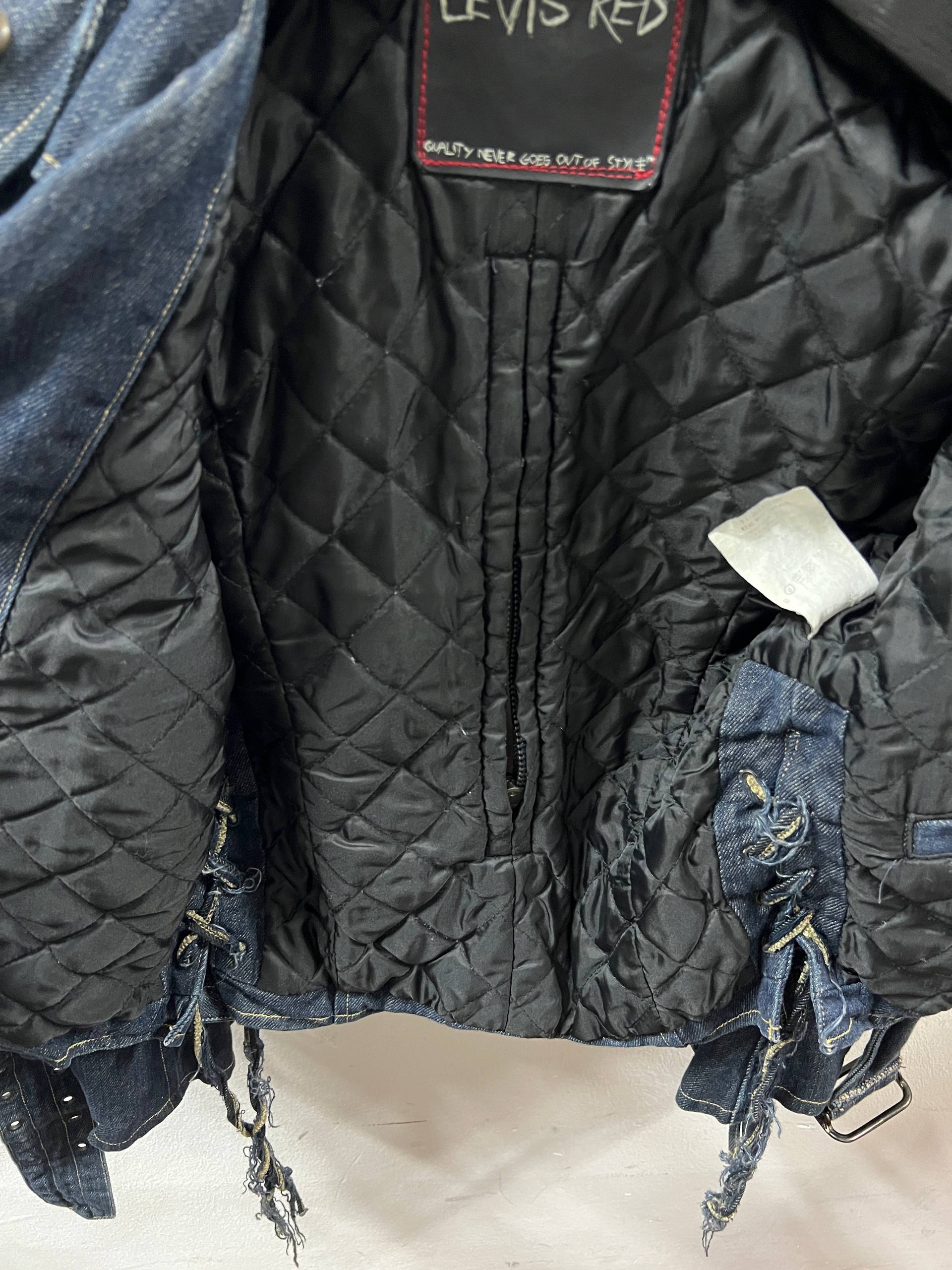 AW04 Levi’s Red Studded Biker Jacket