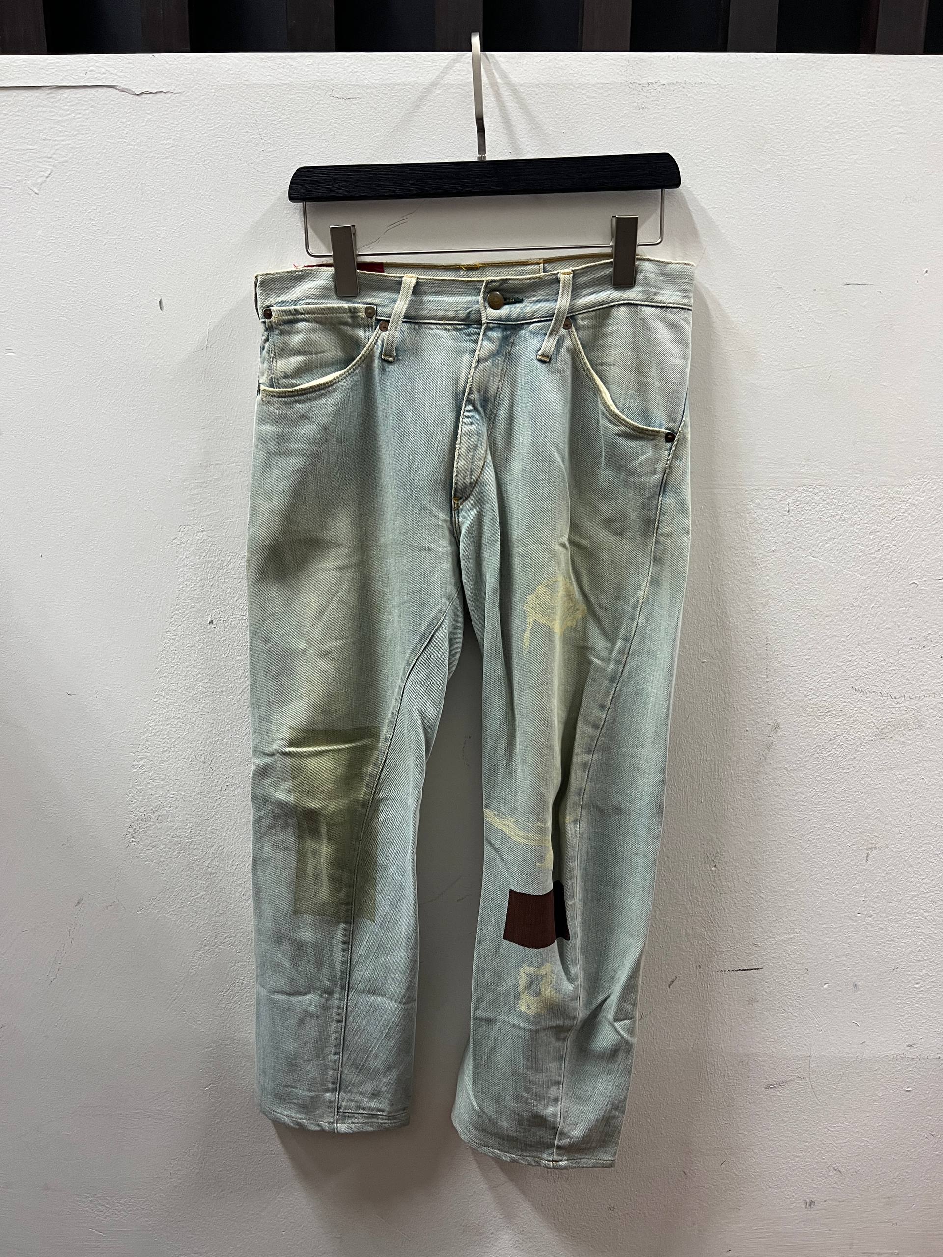 SS02 Levi’s Red Patchwork Warped Boot Cut Denim