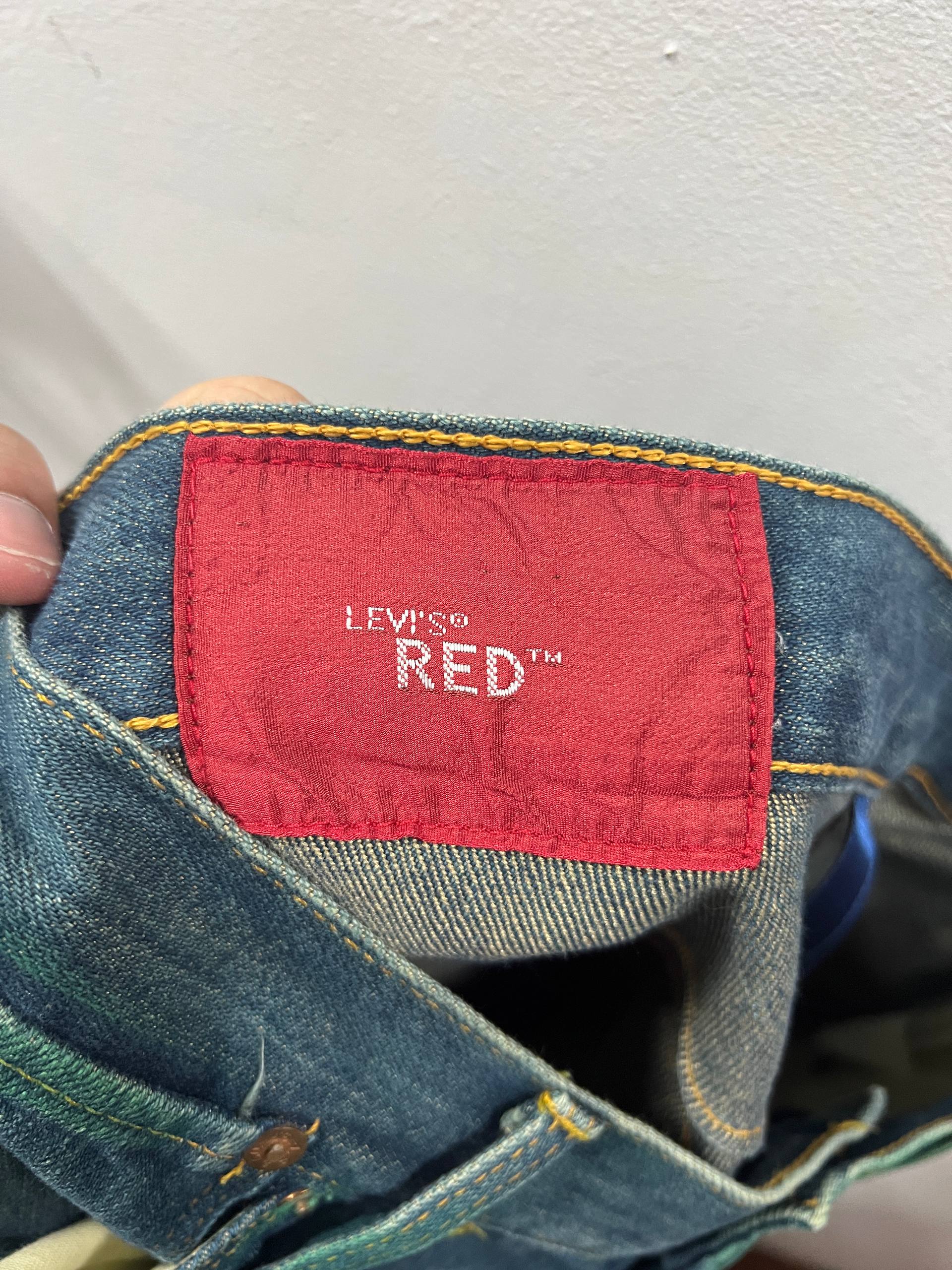 SS02 Levi’s Red Green Warped Boot Cut Denim