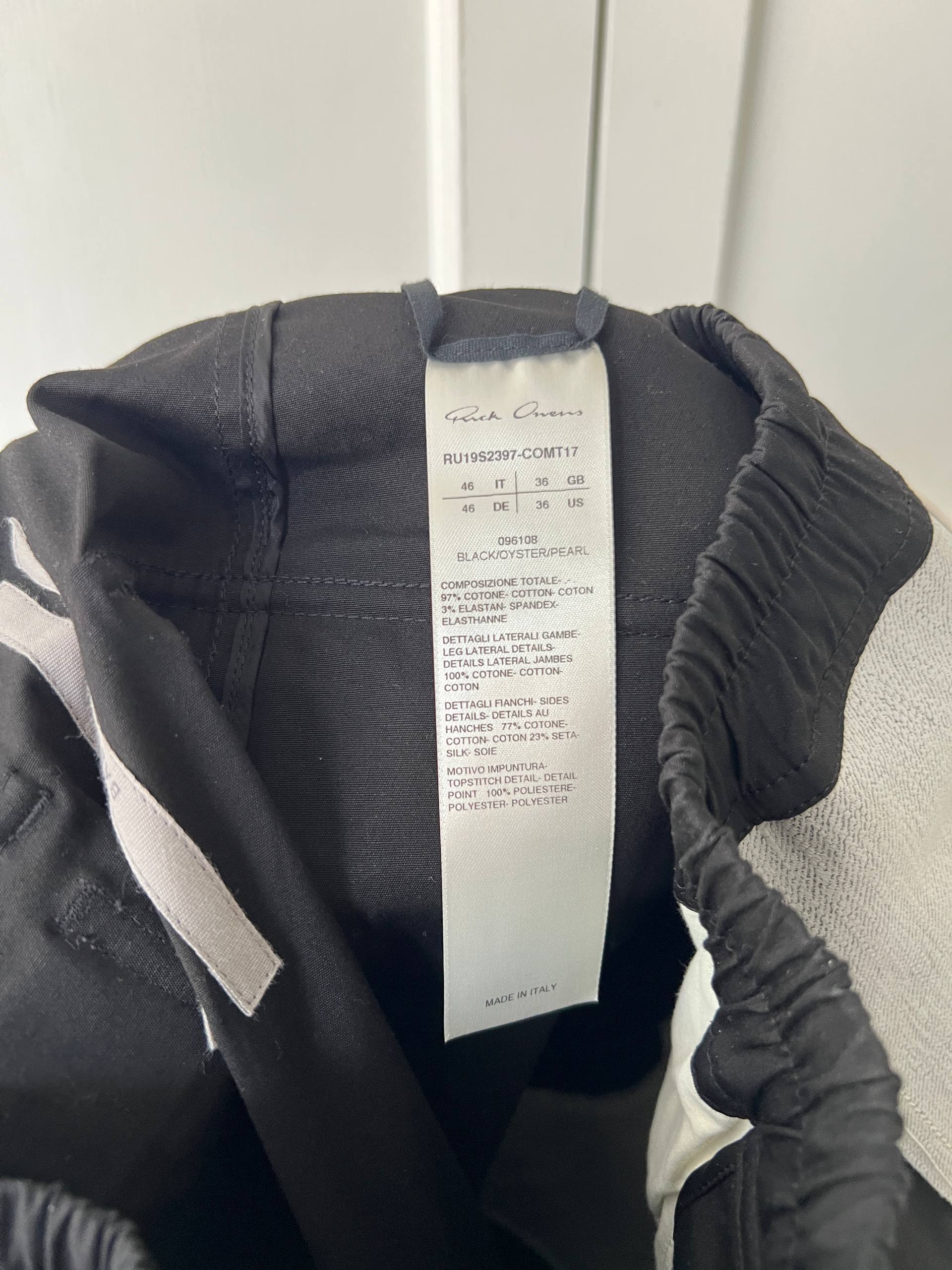 SS19 Rick Owens "Babel" Waxed Panel Pod Shorts